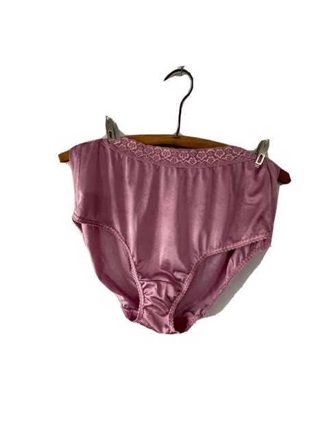 vintage lavender nylon lace trim panties lingerie blo… gem