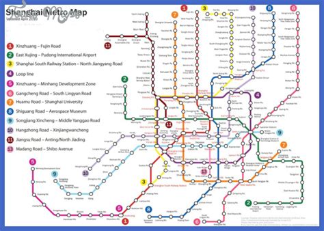 Line 2 runs from east xujing in the west to pudong international airport in the east, passing hongqiao airport. Shanghai Metro Map - ToursMaps.com