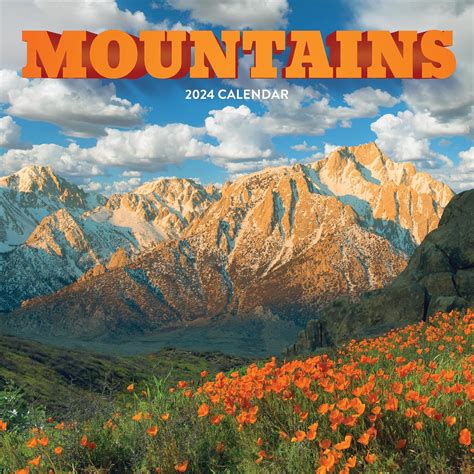 Tf Publishing 2024 Mountains Wall Calendar Large Grids
