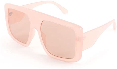 feisedy trendy baddie oversized sunglasses square hiphop flat top large shades for women men