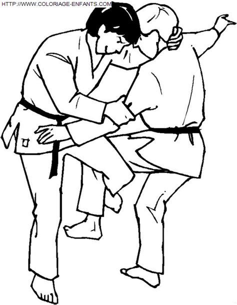 Dibujo Judo A Colorear Paginas De Dibujos Vida Diaria Para Los Ninos