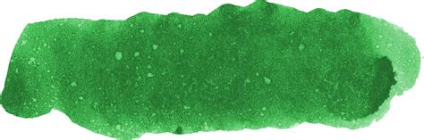 8 Dark Green Watercolor Brush Stroke Png Transparent
