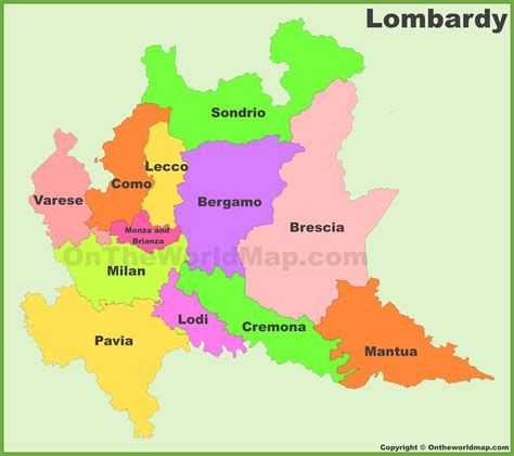 Lombardia Italy Map Map Of Us Western States