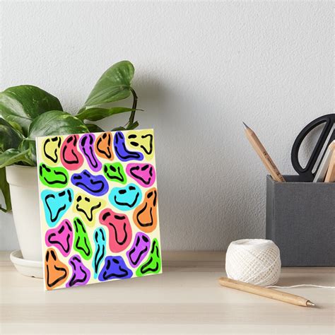 Indie Squiggly Smiley Faces Print Available In All Products Art