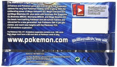 Buy The Pokemon Tcg Xy Evolutions Blister Booster Pack Contains 10