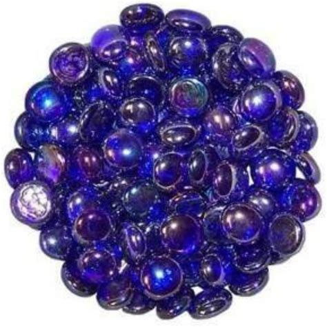 Stoned® 1 Kilo Decorative Round Glass Pebbles 18 20mm Royal Blue
