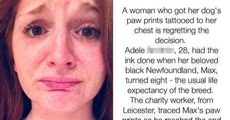 Woman Regrets Paw Print Tattoo Because Its Impacting Her Love Life