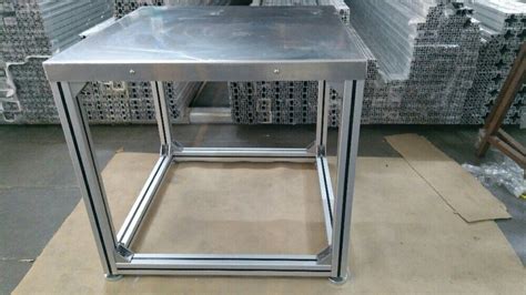 Aluminium Silver Aluminum Profiles Extrusions Work Station Table For