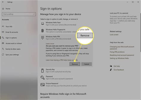 How To Remove Your Pin From Windows 10