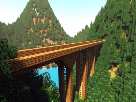 Minecraft Bridge Design Mountain Modern Bridge House Map For
