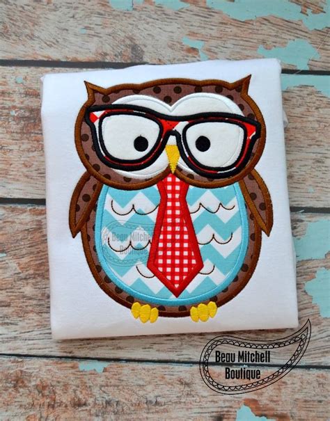 Owl Scholar Owl Classroom Machine Embroidery Designs Applique