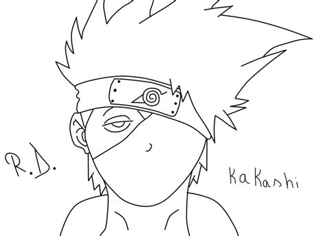 Kakashi Hatake Simple Drawing