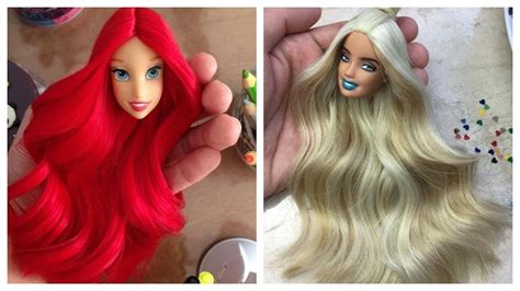 Doll Makeover Transformation 4 Barbie Hair 💇 Barbie Hairstyle Tutorial 😱 Make Glam