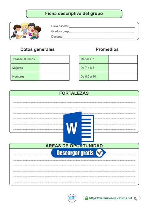 Ficha Descriptiva Del Grupo Word En Fichas Bienvenidos Estudiantes Alumno Kulturaupice