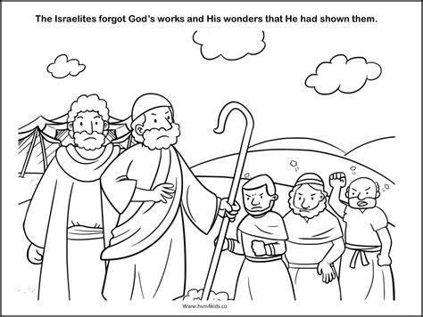 ️moses In The Wilderness Coloring Page Free Download