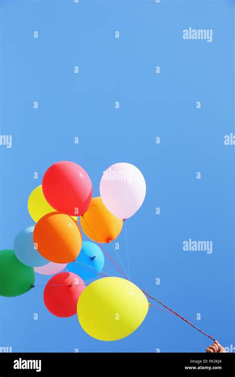 Balloons In The Sky Stock Photo Alamy