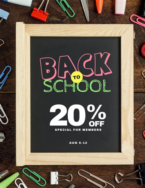 Back To School Promotion Flyer Template Postermywall