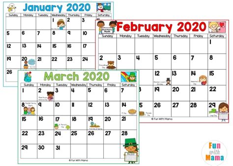 So simple, it can be your next favorite calendar for yourself and the kids. 2020 2021 Calendar Printable - Fun with Mama Shop