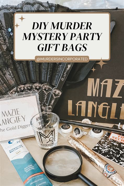 Diy Murder Mystery Party T Bags