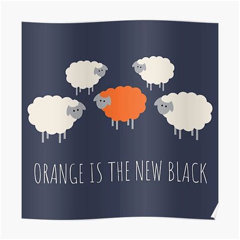 P Ster El Naranja Es El Nuevo Negro De Byhani Redbubble