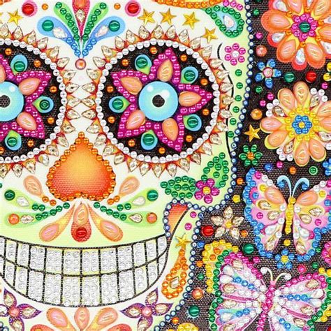 Sugar Skull Diamond Painting Art Kits Shipped From Canada Diamondartca