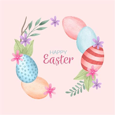 Free Vector Watercolor Easter Illustration