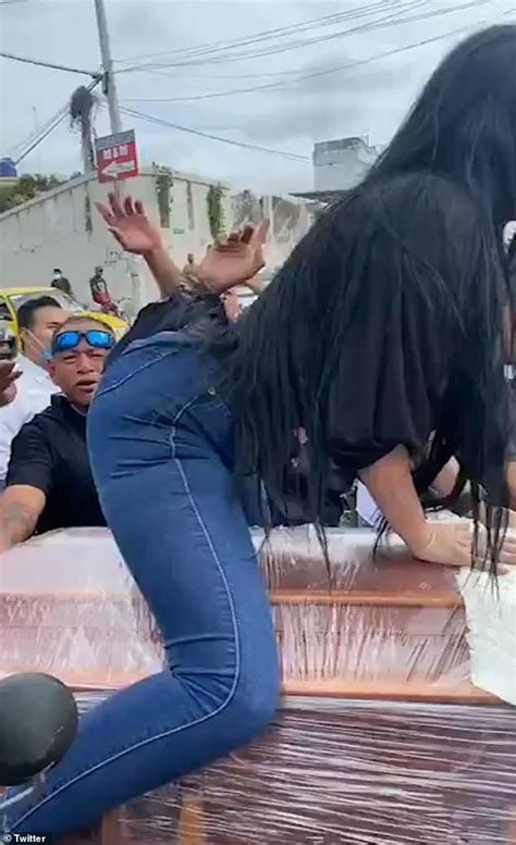 Now Thats A Send Off Woman Twerks On Top Of A Coffin In Front Of