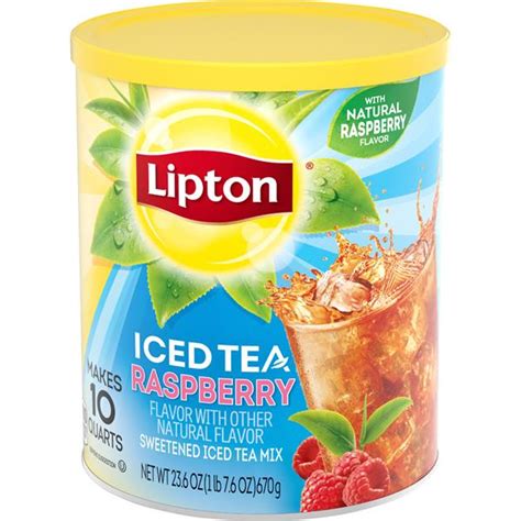 Lipton Iced Tea Raspberry Powder Hy Vee Aisles Online Grocery Shopping