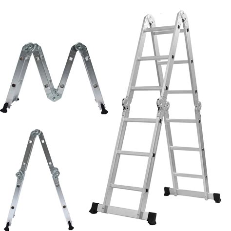 36m Folding Ladder Multipurpose Aluminum Alloy Ladder 4fold X 3steps
