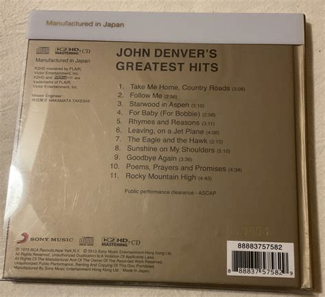 John Denvers Greatest Hits K2 HD Vinyl CD And Blu Ray