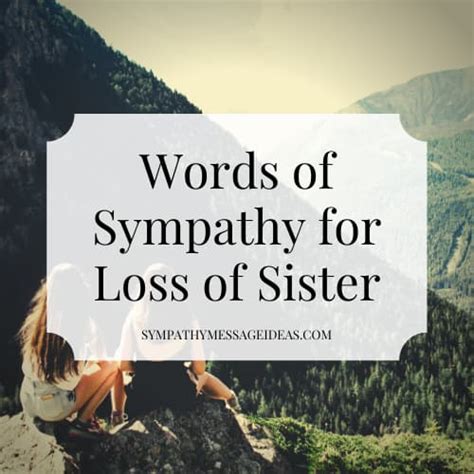 Condolence Poems For Loss Of Sister