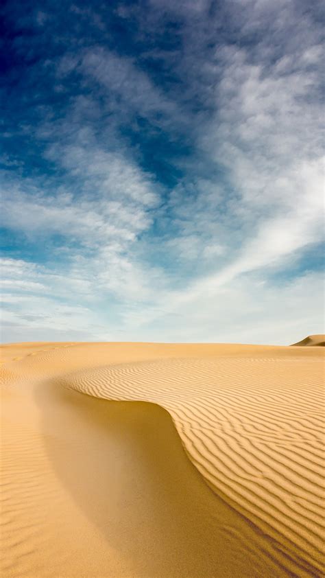 Download Desert Sand Dunes Landscape Sunny Day 720x1280 Wallpaper