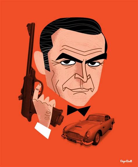 James Bond Jamesbond 007 Seanconnery Seanconnery007 Illustration Diegoriselli Caricature