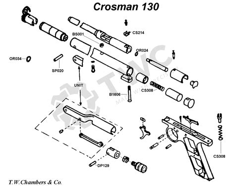 Airgun Spares Crosman 130 T W Chambers And Co