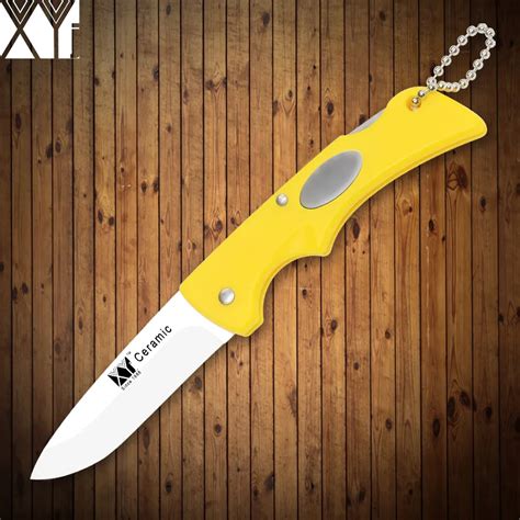 Xyj Brand Folding Ceramic Knife Pocket Utility Knife White Blade Sharp