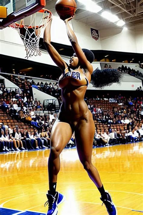 Dopamine Girl Naked Black Girl Dunking A Basketball Girls Naked