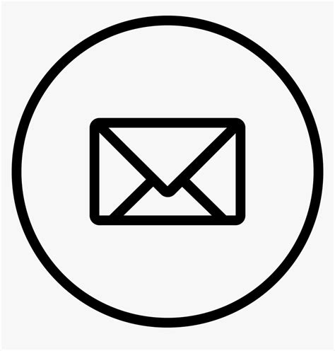 White Email Round Icon Hd Png Download Transparent Png Image Pngitem