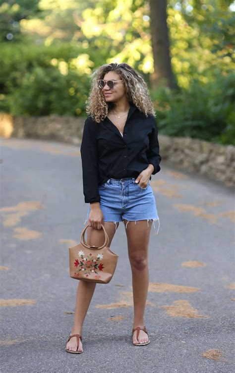 6 ways to wear your denim shorts this summer my chic obsession