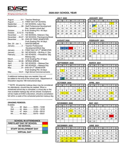 Evsc Releases Academic Calendar For 2020 2021