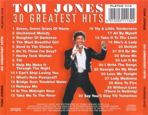 Tom jones performing on tv in 1970 (valley music ltd/shutterstock). Tom Jones - 30 Greatest Hits - Live In Concert