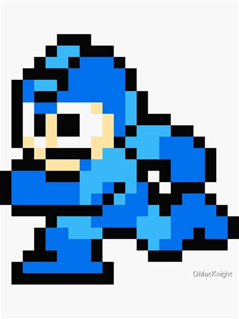 Megaman Sprite Sticker For Sale By Omacknight Redbubble