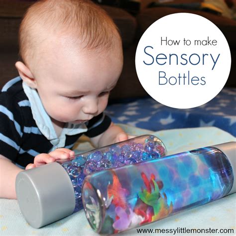 Making Sensory Bottles For Babies Ocean In A Bottle Themed Play