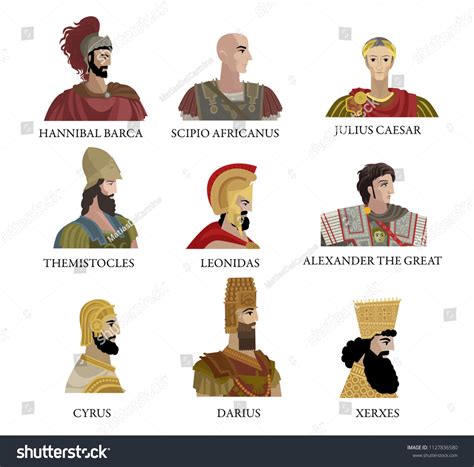 Greatest Generals And Monarchs From History Royalty Free Stock Vector
