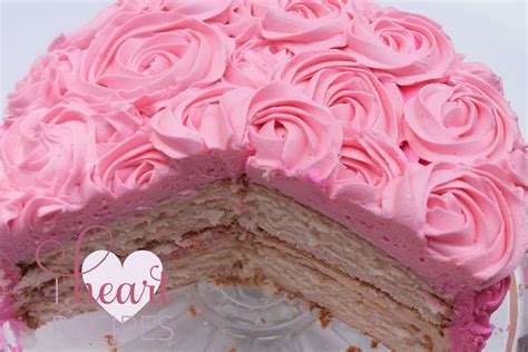 Moist and delicious, this cake will have people running back for more. Vanilla Rose Cake Recipe | I Heart Recipes