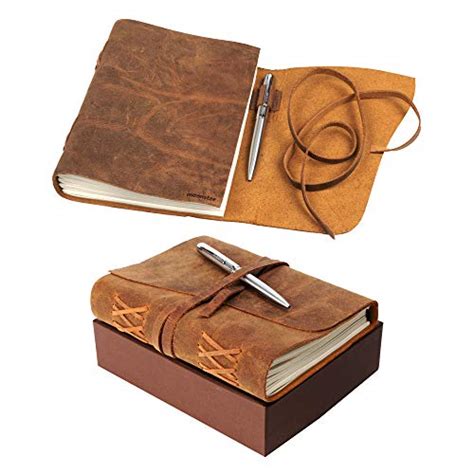 Leather Journal Notebook T Set Luxury Pen Handmade Genuine