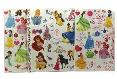 Disney Princess Temporary Tattoo Assortment Set 4 Sheets