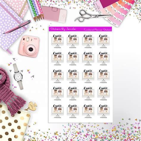 Create Icon Planner Stickers Bullet Journal Stickers Functional