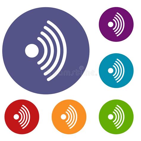Wireless Network Symbol Icons Set Stock Vector Illustration Of Access