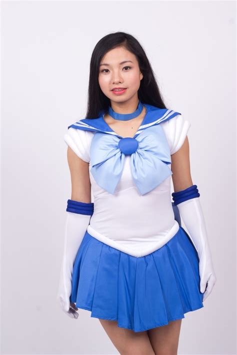 Sailor Mercury Blue Cosplay Costume Uniform Dress Sailor Moon Fancy