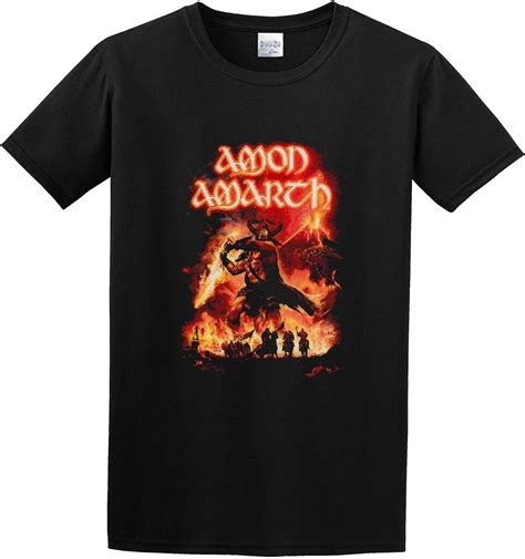 Amon Amarth Swedish Melodic Death Metal Band Surtur Rising Graphic Tee Printed Top Shirt Mens T